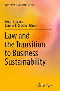 Abbildung von: Law and the Transition to Business Sustainability - Springer