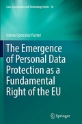 Cover: The Emergence of Personal Data Protection as a Fundamental Right of the EU - Springer