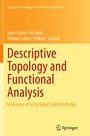 Cover: Descriptive Topology and Functional Analysis - Springer