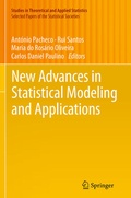 Cover: New Advances in Statistical Modeling and Applications - Springer