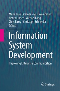 Enlarge image Cover: Information System Development - Springer