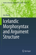 Cover: Icelandic Morphosyntax and Argument Structure - Springer