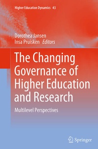 Enlarge image Cover: The Changing Governance of Higher Education and Research - Springer