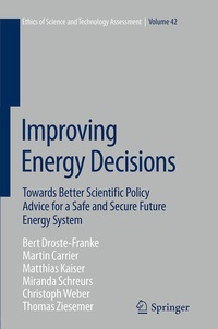 Enlarge image Cover: Improving Energy Decisions - Springer
