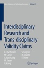 Cover: Interdisciplinary Research and Trans-disciplinary Validity Claims - Springer