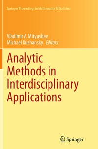 Enlarge image Cover: Analytic Methods in Interdisciplinary Applications - Springer
