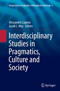 Cover: Interdisciplinary Studies in Pragmatics, Culture and Society - Springer