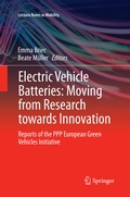 Cover: Electric Vehicle Batteries: Moving from Research towards Innovation - Springer