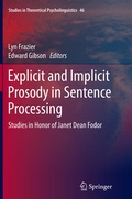 Cover: Explicit and Implicit Prosody in Sentence Processing - Springer