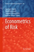 Cover: Econometrics of Risk - Springer