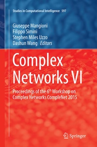 Enlarge image Cover: Complex Networks VI - Springer