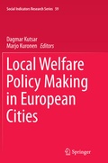 Cover: Local Welfare Policy Making in European Cities - Springer