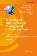 Cover: Information and Knowledge Management in Complex Systems - Springer