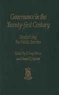 Cover: Governance in the Twenty-First Century - McGill-Queen's University Press