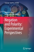 Cover: Negation and Polarity: Experimental Perspectives - Springer