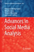 Cover: Advances in Social Media Analysis - Springer