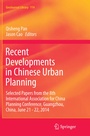Cover: Recent Developments in Chinese Urban Planning - Springer