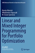 Cover: Linear and Mixed Integer Programming for Portfolio Optimization - Springer