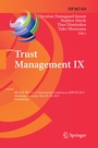 Cover: Trust Management IX - Springer