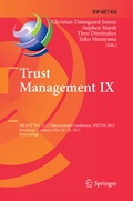 Cover: Trust Management IX - Springer