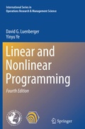 Cover: Linear and Nonlinear Programming - Springer