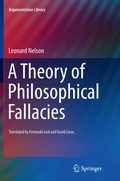 Cover: A Theory of Philosophical Fallacies - Springer