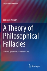 Enlarge image Cover: A Theory of Philosophical Fallacies - Springer