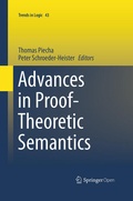Cover: Advances in Proof-Theoretic Semantics - Springer