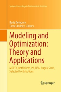 Enlarge image Cover: Modeling and Optimization: Theory and Applications - Springer