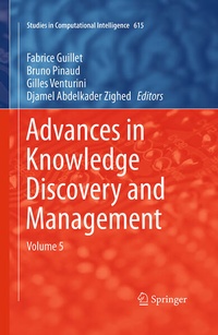 Enlarge image Cover: Advances in Knowledge Discovery and Management - Springer