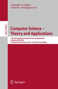 Enlarge image Cover: Computer Science - Theory and Applications - Springer