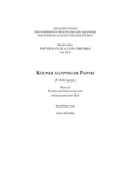 Cover: K&ouml;lner &auml;gyptische Papyri (P.K&ouml;ln &auml;gypt.) - Brill Deutschland