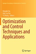 Cover: Optimization and Control Techniques and Applications - Springer
