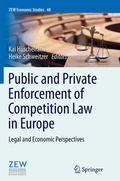 Cover: Public and Private Enforcement of Competition Law in Europe - Springer