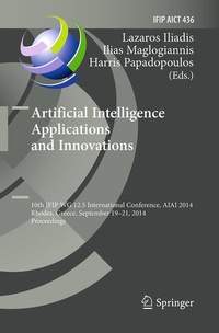 Enlarge image Cover: Artificial Intelligence Applications and Innovations - Springer