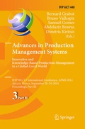 Cover: Advances in Production Management Systems: Innovative and Knowledge-Based Production Management in a Global-Local World - Springer