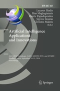Cover: Artificial Intelligence Applications and Innovations - Springer