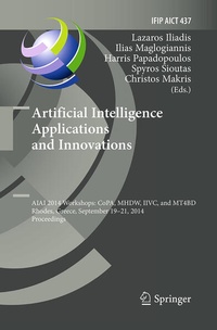 Enlarge image Cover: Artificial Intelligence Applications and Innovations - Springer