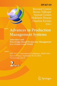 Abbildung von: Advances in Production Management Systems: Innovative and Knowledge-Based Production Management in a Global-Local World - Springer