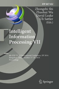 Enlarge image Cover: Intelligent Information Processing VII - Springer