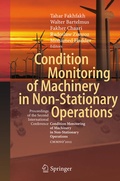 Cover: Condition Monitoring of Machinery in Non-Stationary Operations - Springer