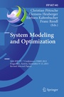Cover: System Modeling and Optimization - Springer
