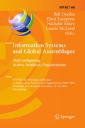 Cover: Information Systems and Global Assemblages: (Re)configuring Actors, Artefacts, Organizations - Springer