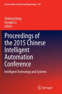 Enlarge image Cover: Proceedings of the 2015 Chinese Intelligent Automation Conference - Springer