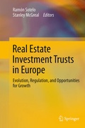 Cover: Real Estate Investment Trusts in Europe - Springer