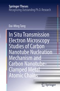 Cover: In Situ Transmission Electron Microscopy Studies of Carbon Nanotube Nucleation Mechanism and Carbon Nanotube-Clamped Metal Atomic Chains - Springer