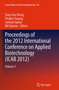Cover: Proceedings of the 2012 International Conference on Applied Biotechnology (ICAB 2012) - Springer