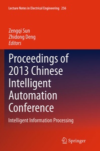 Enlarge image Cover: Proceedings of 2013 Chinese Intelligent Automation Conference - Springer
