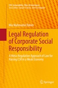Cover: Legal Regulation of Corporate Social Responsibility - Springer