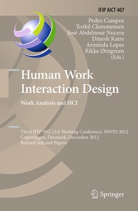 Enlarge image Cover: Human Work Interaction Design. Work Analysis and HCI - Springer
